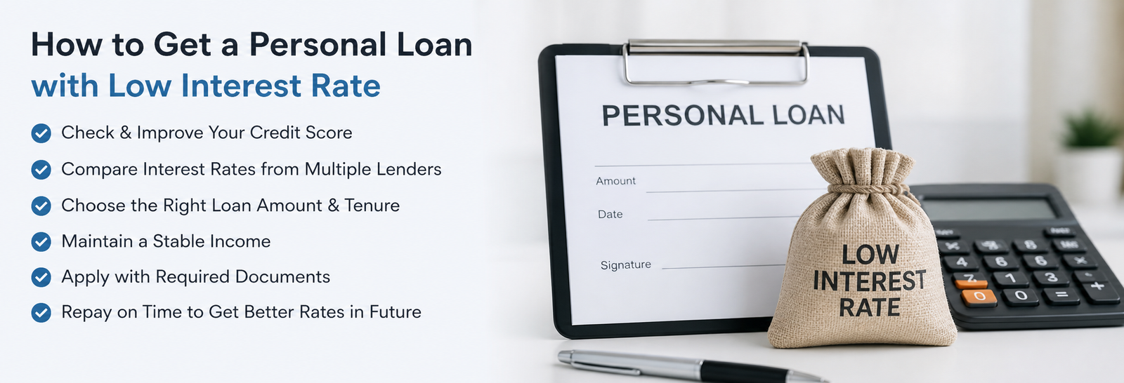 How to Get a Personal Loan with Low Interest Rate
