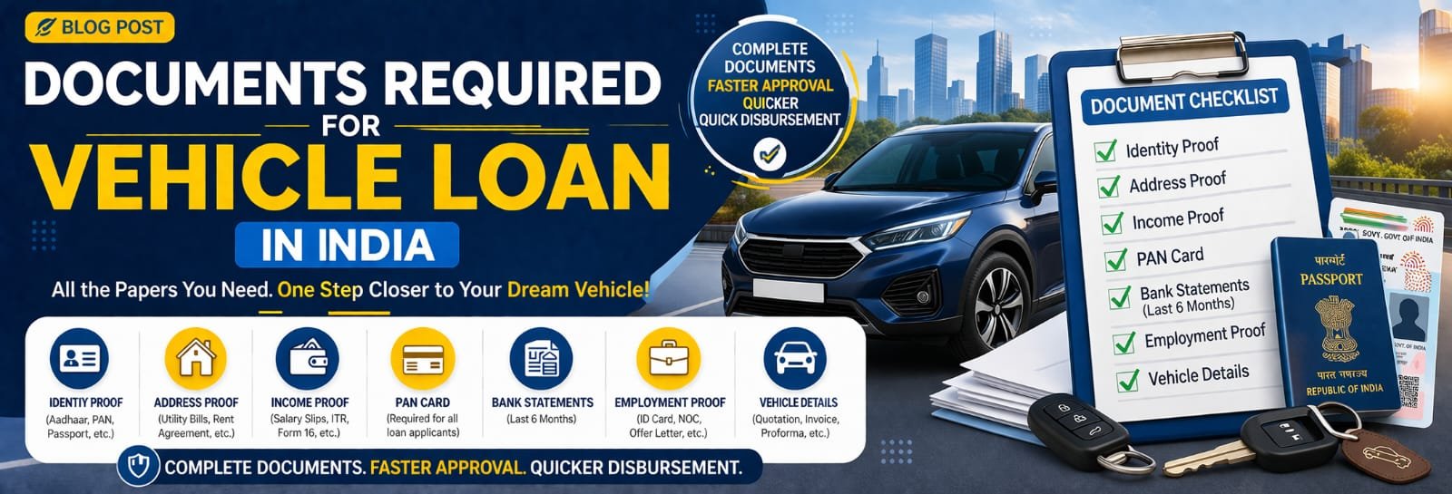 Documents Required for Vehicle Loan