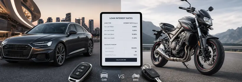 Car Loan vs Bike Loan Comparison